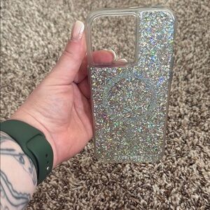 Case-Mate Glitter Phone Case - Silver